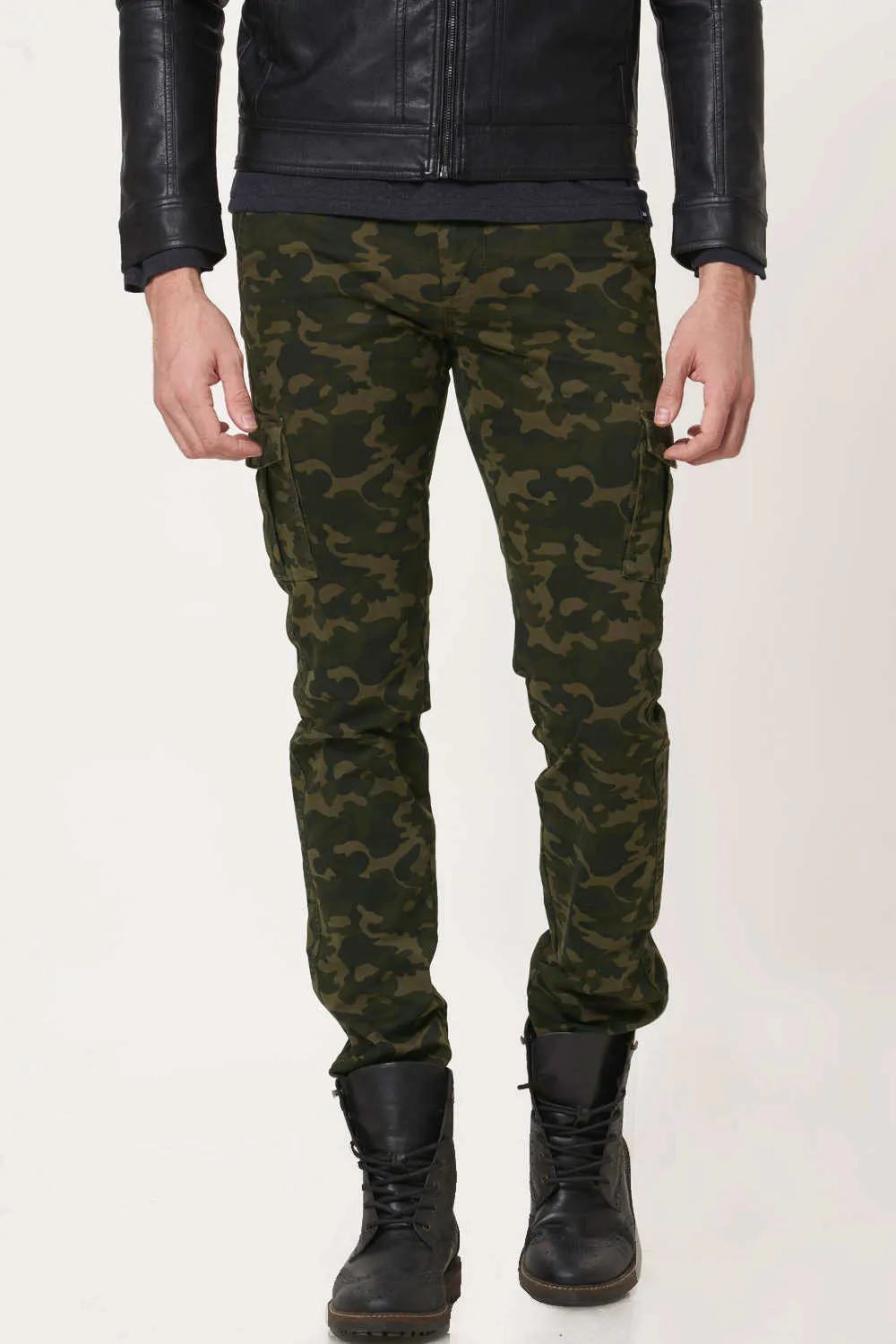 Tapered Fit Printed Cargo Trouser