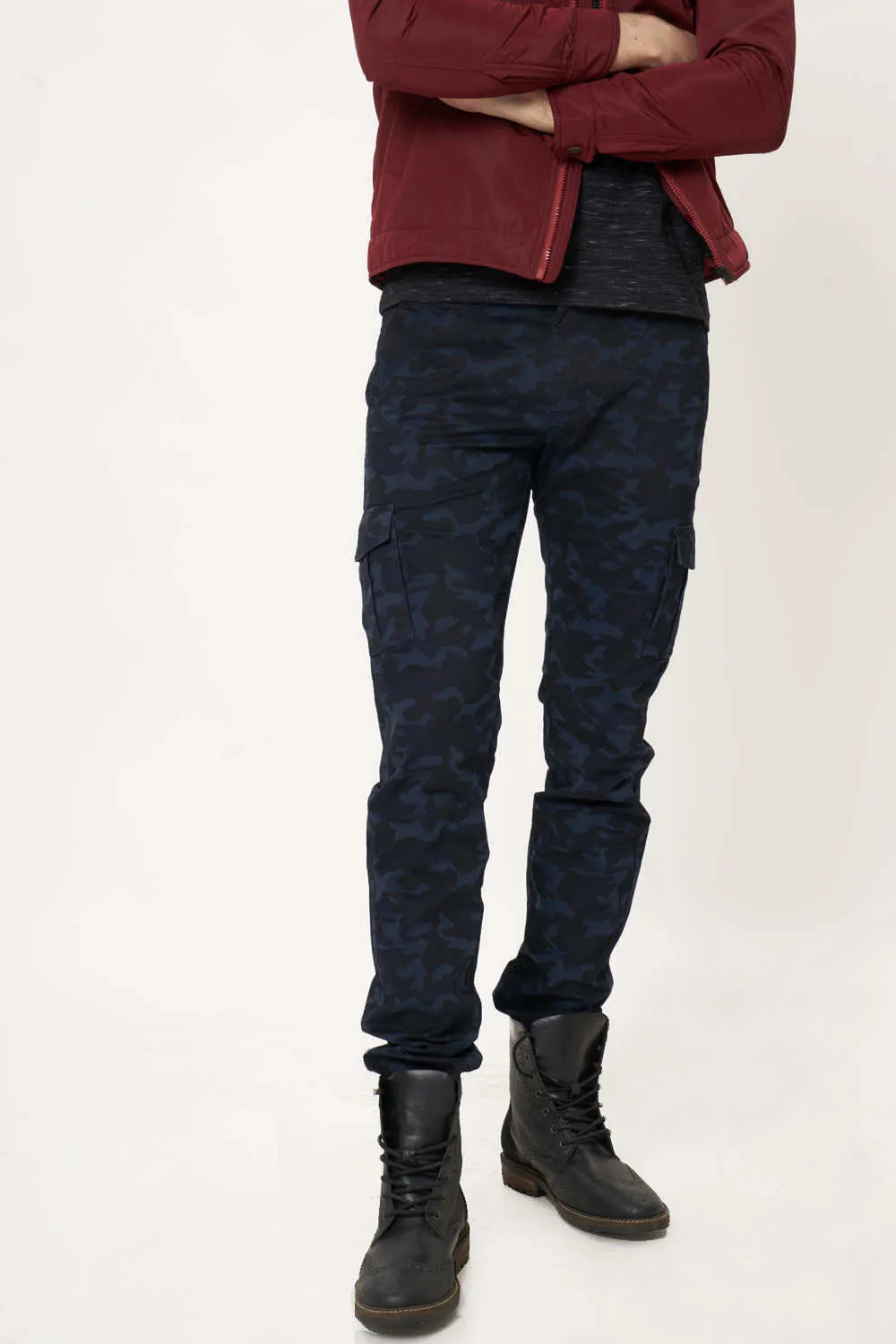 Tapered Fit Printed Cargo Trouser