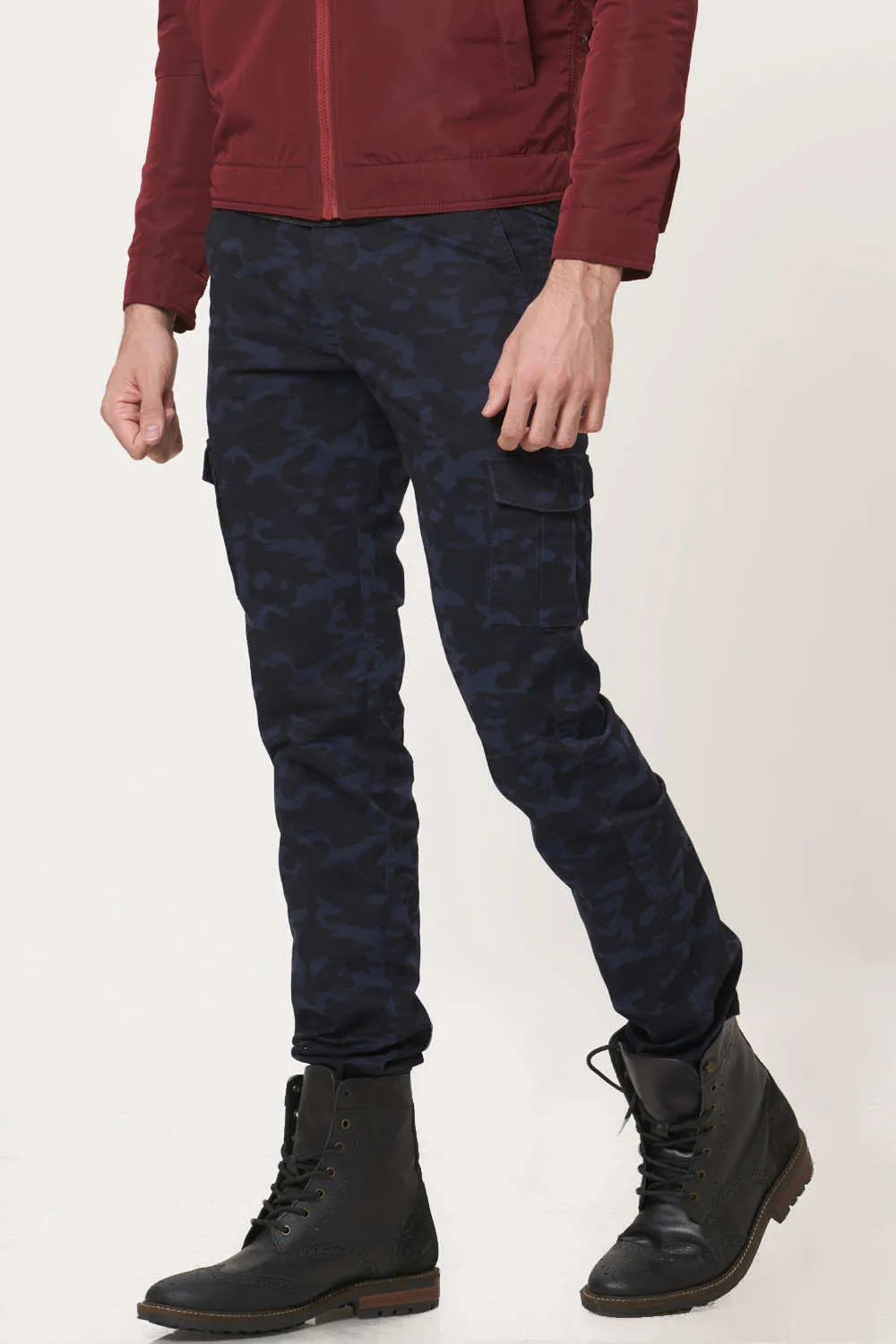 Tapered Fit Printed Cargo Trouser