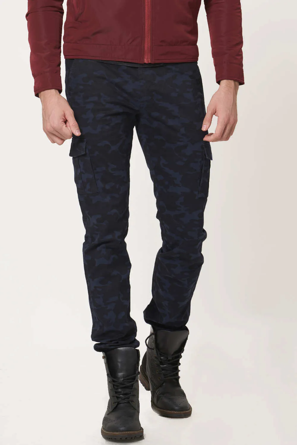 Tapered Fit Printed Cargo Trouser