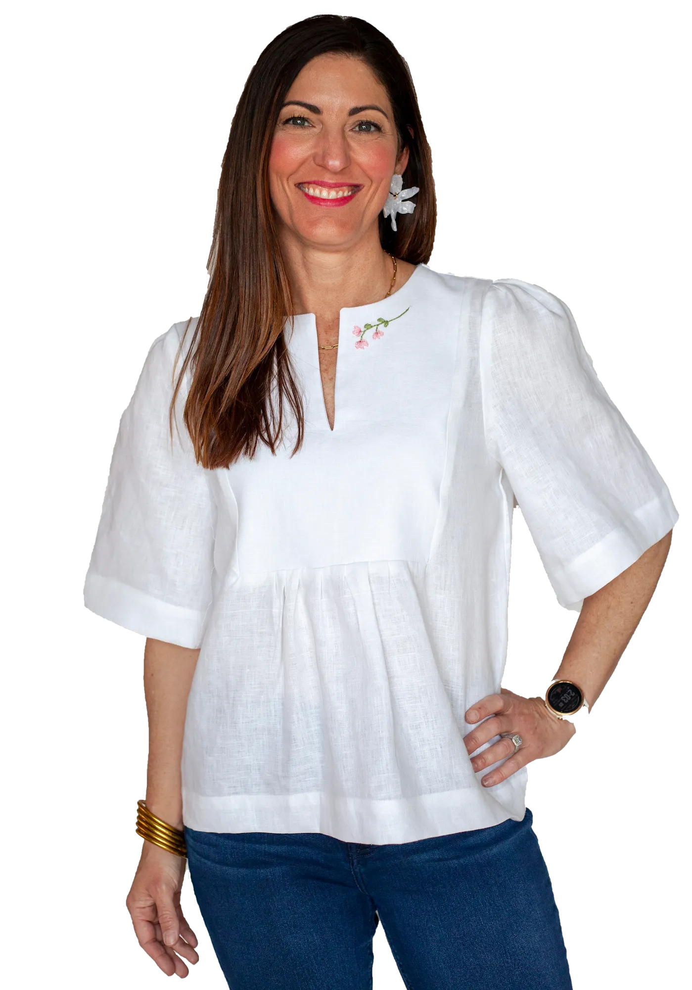 The Notch Tunic Top x Hibiscus Linens