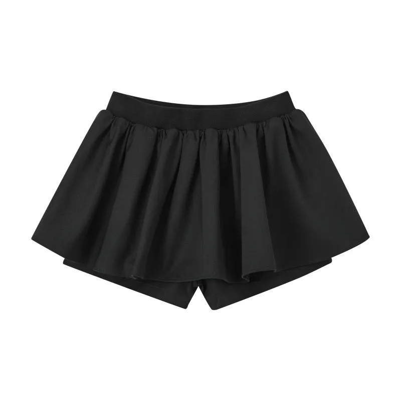 Three-dimensional Puffy Culottes in Black