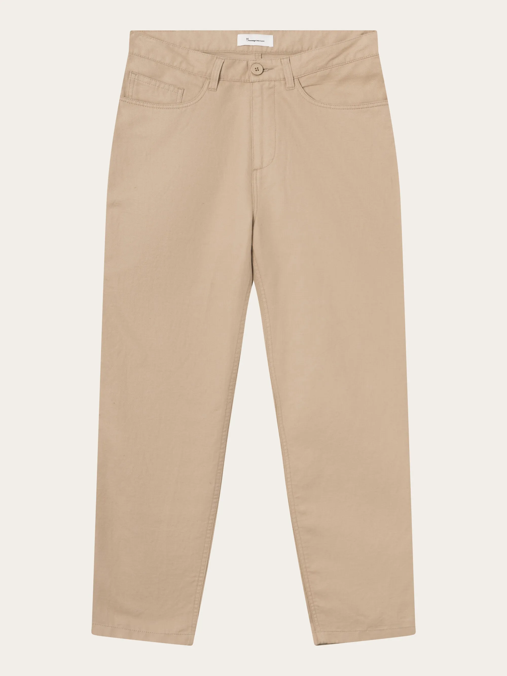 TIM 5-pocket cotton-linen blend twill pant - Safari