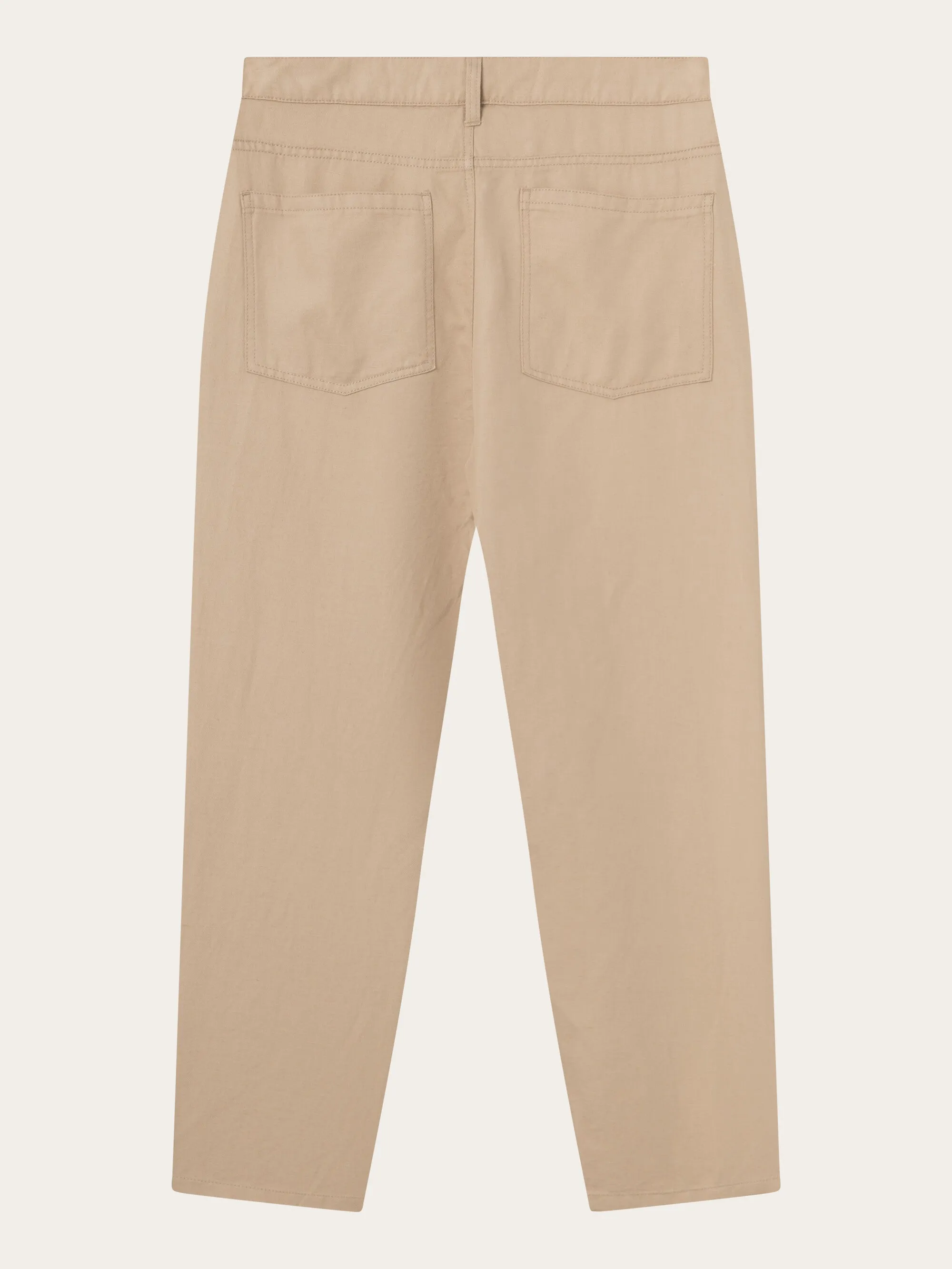 TIM 5-pocket cotton-linen blend twill pant - Safari