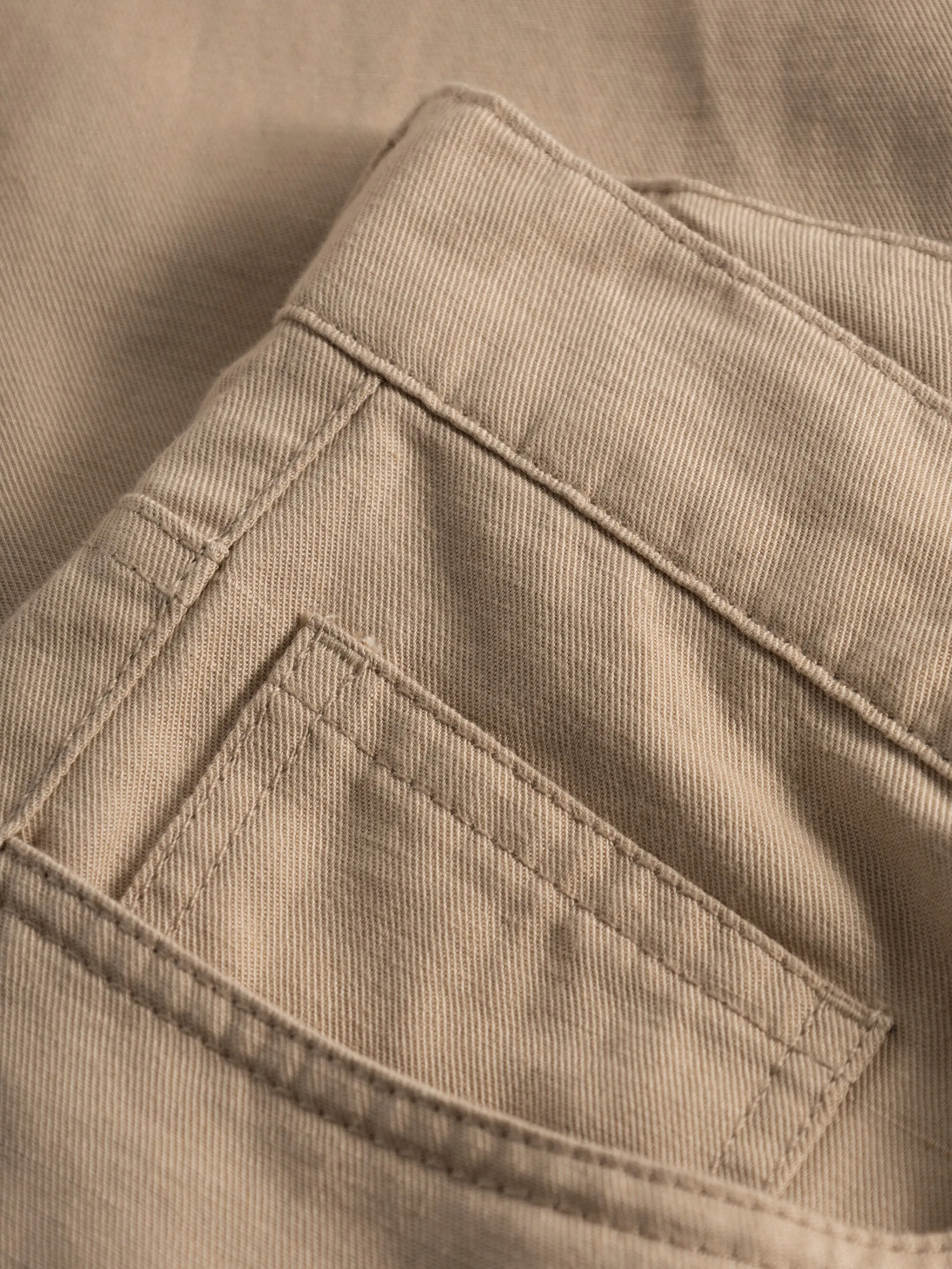 TIM 5-pocket cotton-linen blend twill pant - Safari