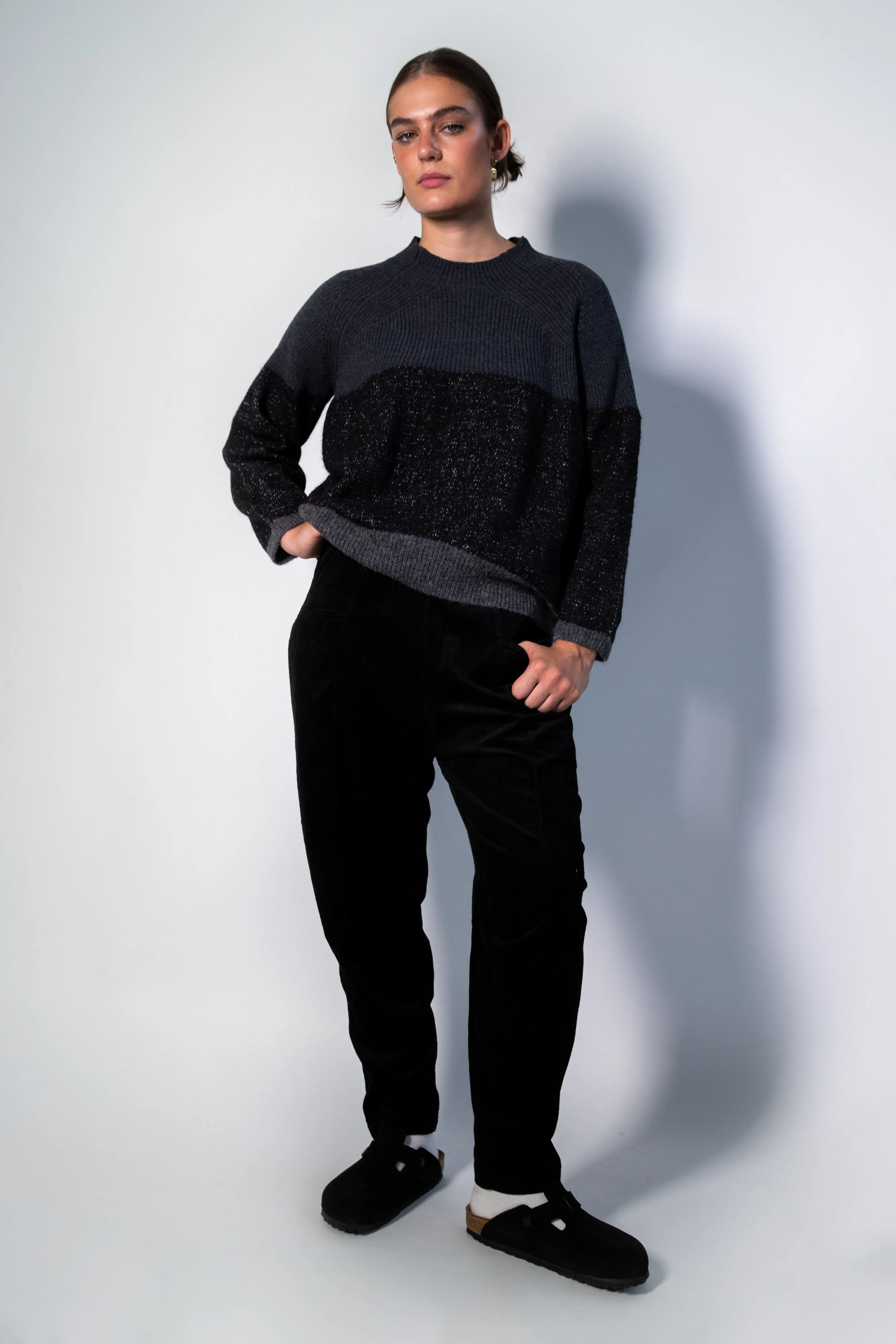 Transit Par Such Black Contrasting Jumper