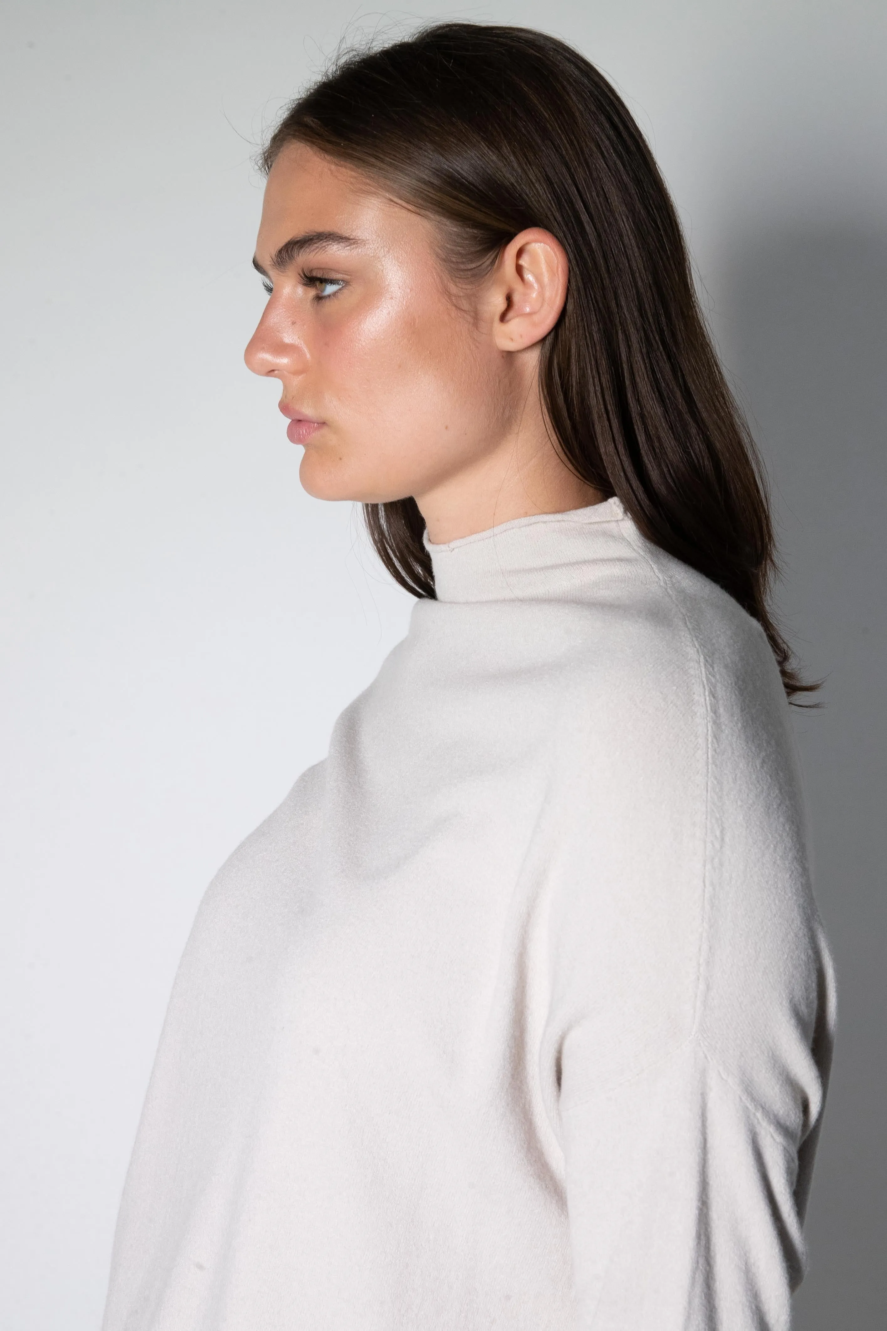 Transit Par Such Funnel Neck Knit in Pearl