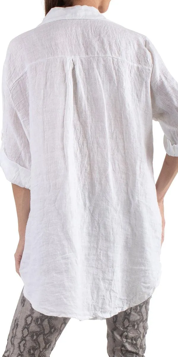 Trapani Button Down Linen Tunic