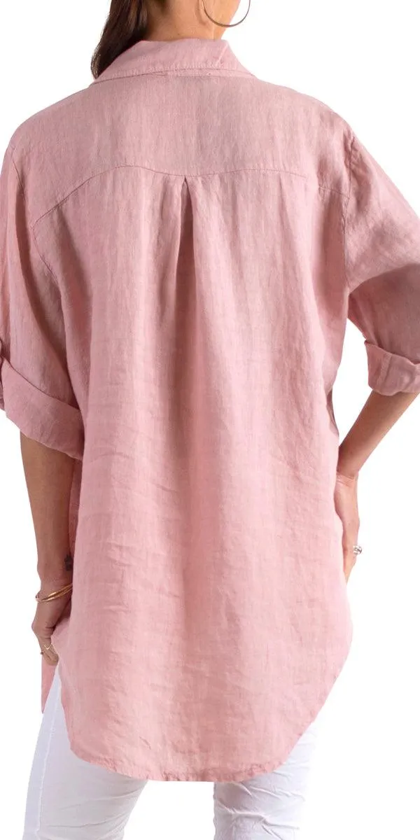 Trapani Button Down Linen Tunic