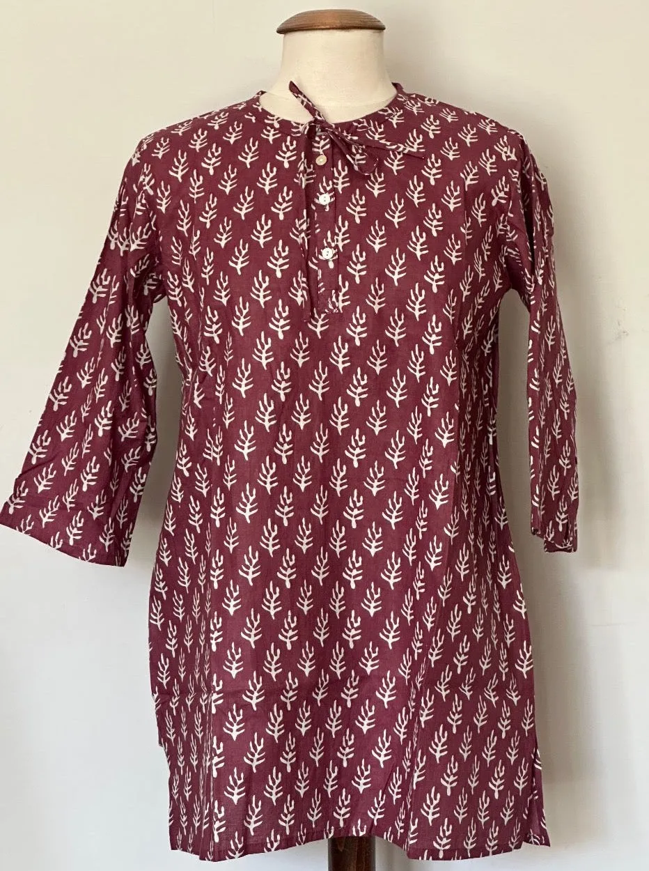 Tree print tunic top