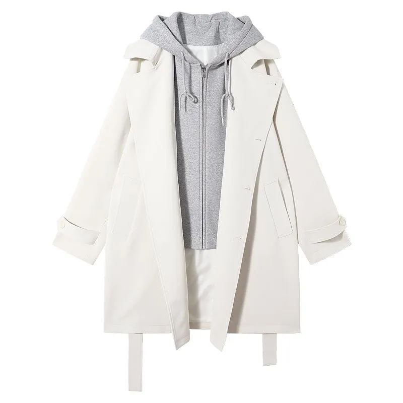 Two Piece Hooded Trench Coat