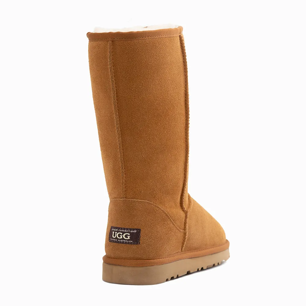 Ugg Boots Genuine Australian Sheepskin Unisex Long Classic Suede (Unisex Cow Suede)