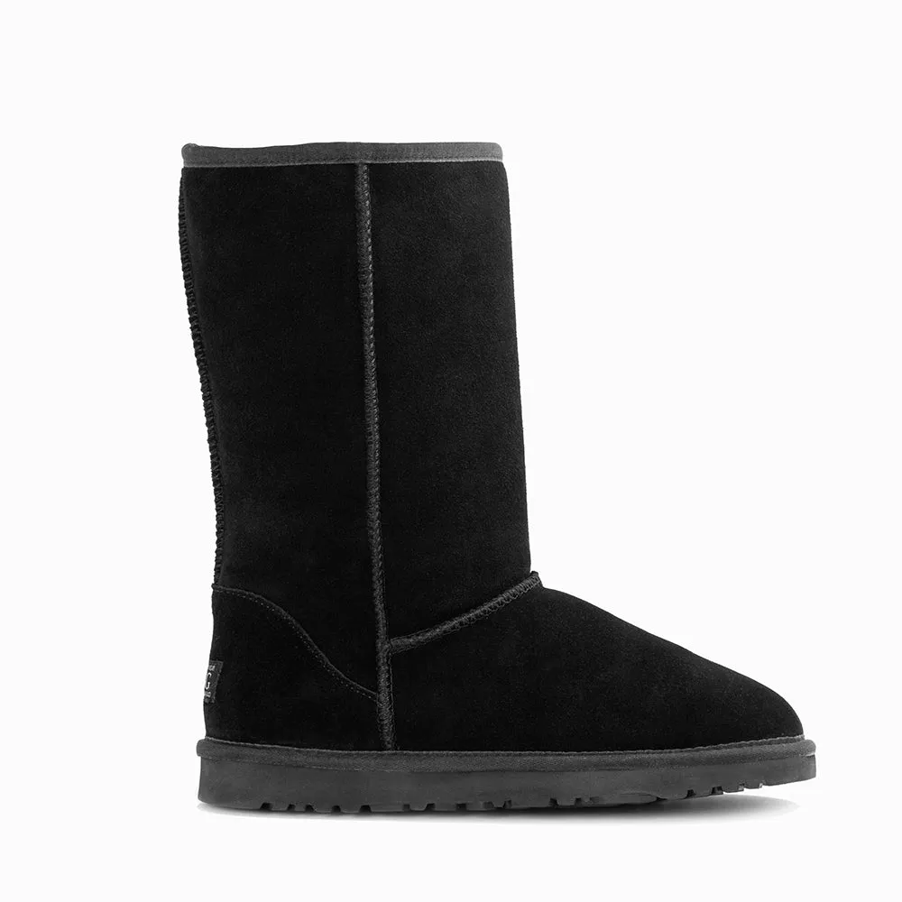 Ugg Boots Genuine Australian Sheepskin Unisex Long Classic Suede (Unisex Cow Suede)