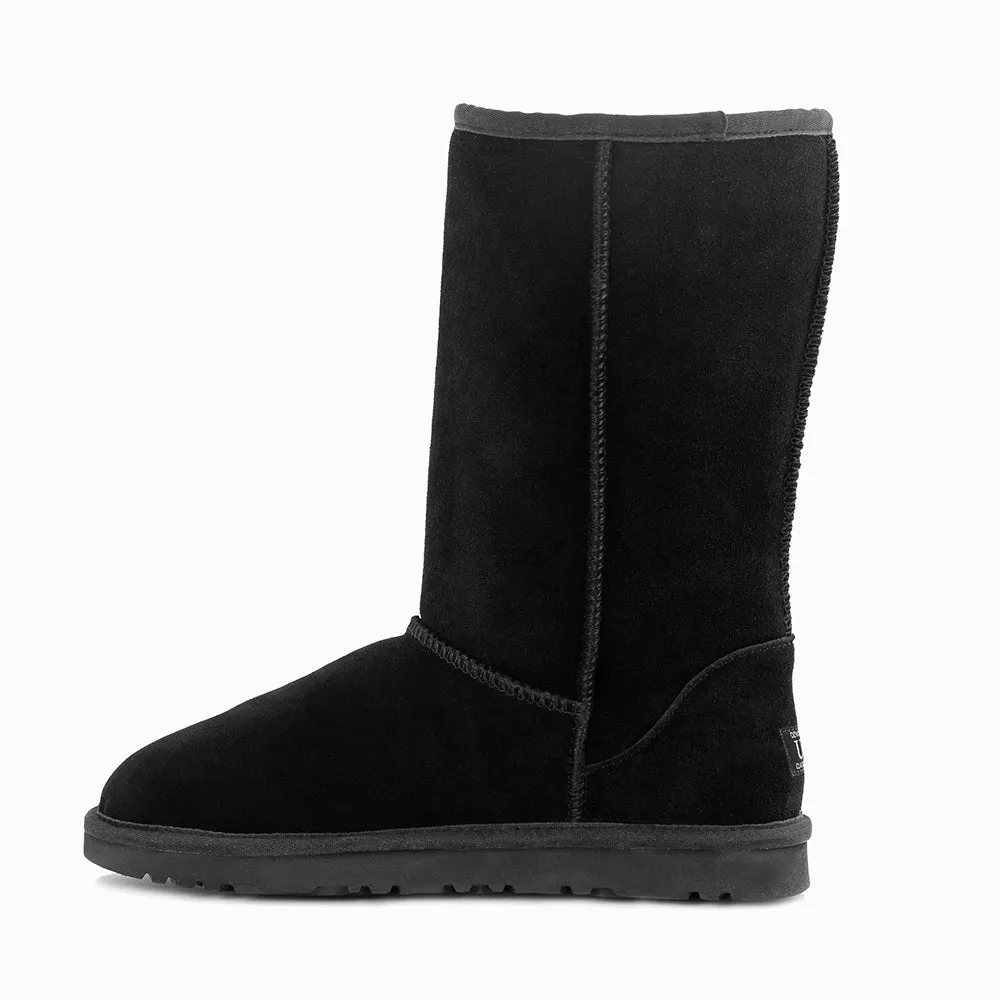 Ugg Boots Genuine Australian Sheepskin Unisex Long Classic Suede (Unisex Cow Suede)