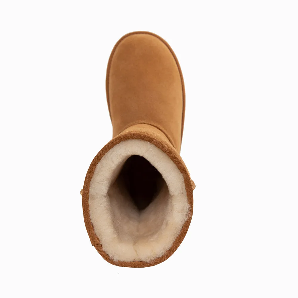 Ugg Boots Genuine Australian Sheepskin Unisex Long Classic Suede (Unisex Cow Suede)