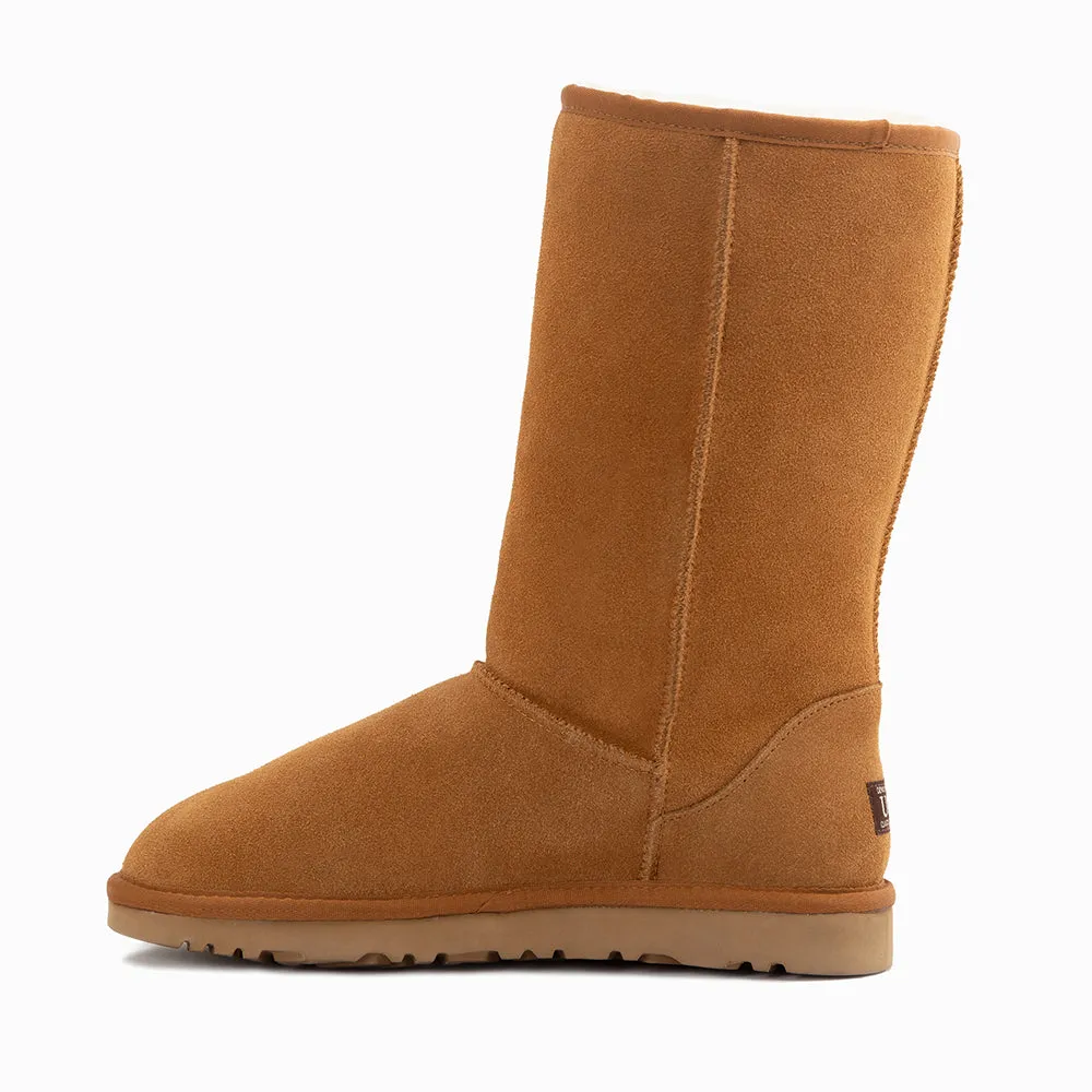 Ugg Boots Genuine Australian Sheepskin Unisex Long Classic Suede (Unisex Cow Suede)