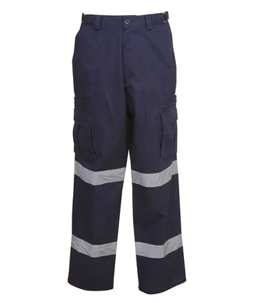 W93  Cargo Trousers With Hi Vis Reflective Tape