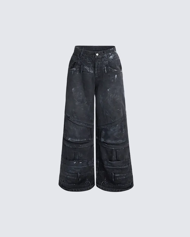 Washed Vintage Multi-Pocket Cargo Pants