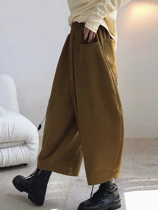 Wenkouban-Black Friday Christmas Thanksgiving Harem Pants Wide Leg Elasticity Solid Color Split-Joint Pants Trousers