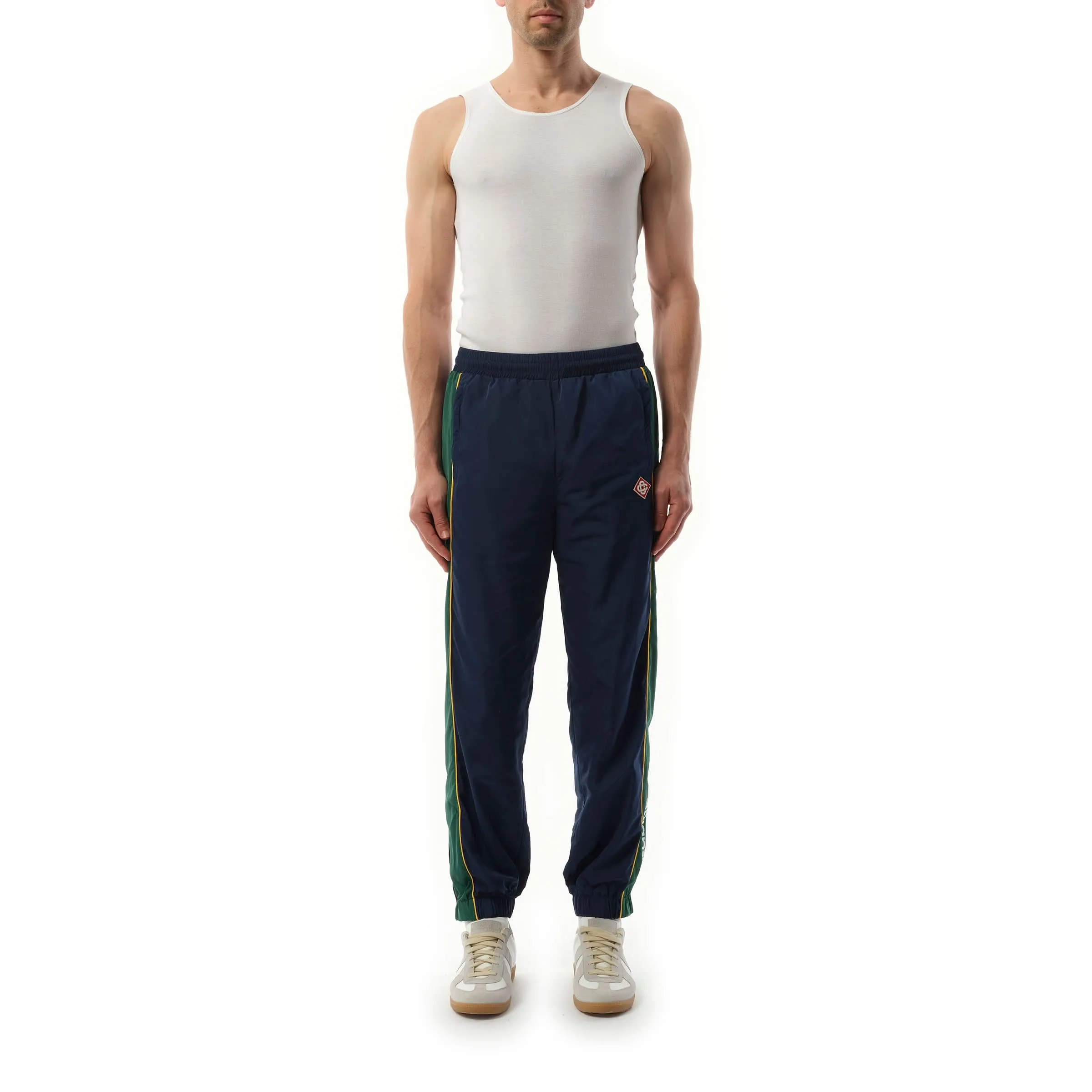 Windbreaker Pants in Navy/Evergreen