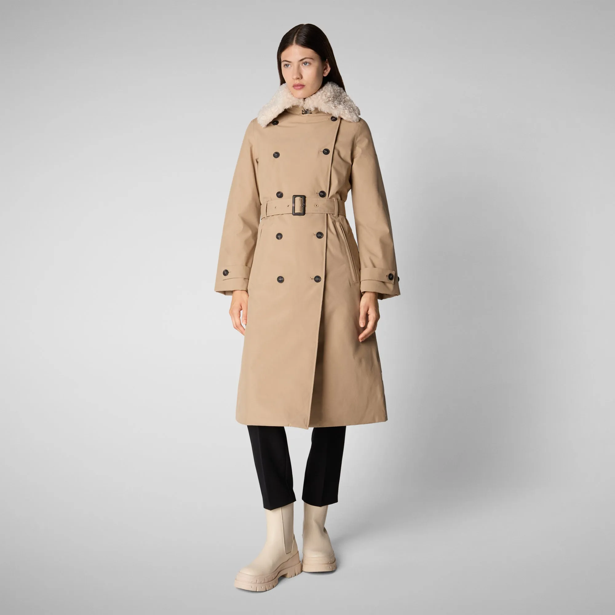 Women's coat Katrina in stardust beige