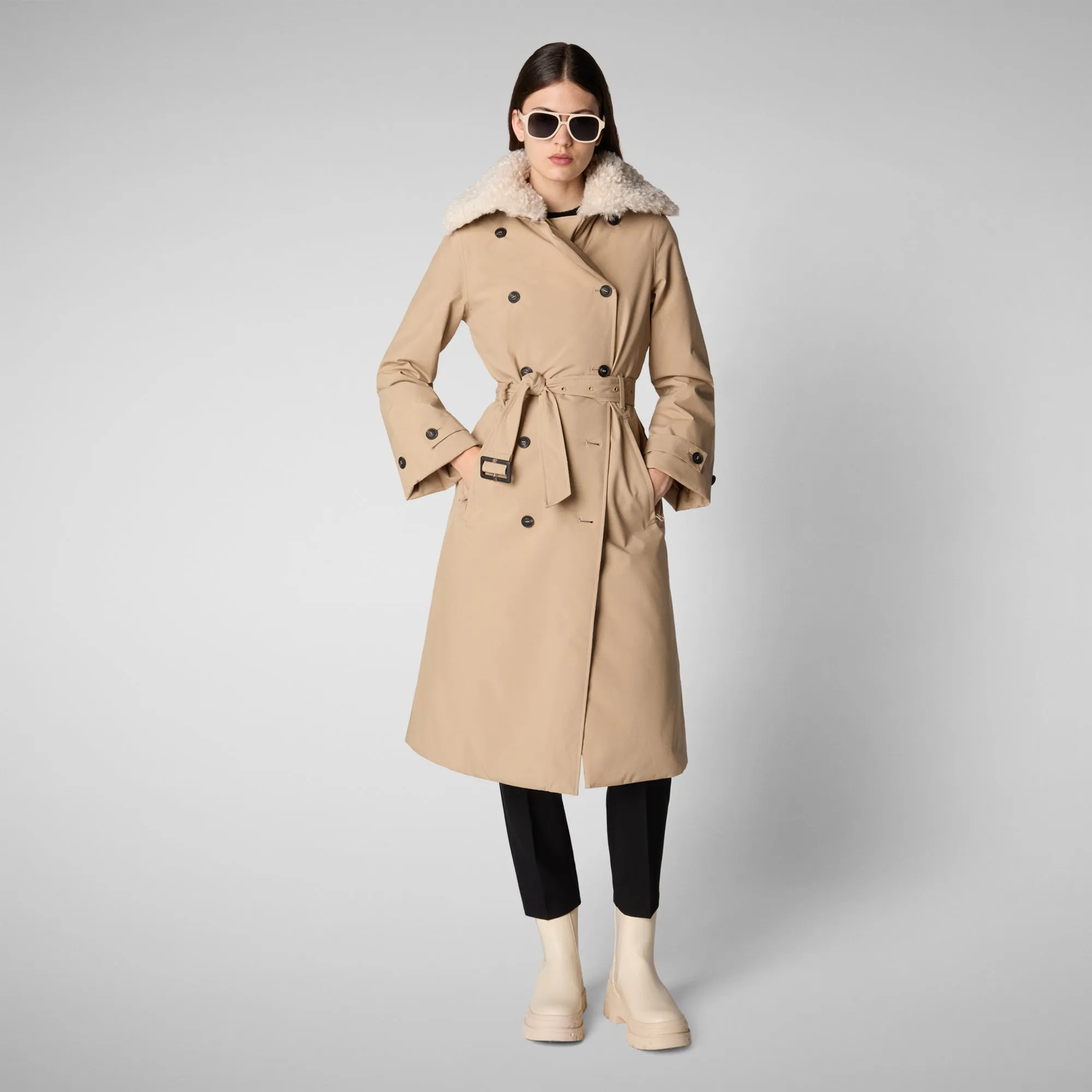 Women's coat Katrina in stardust beige