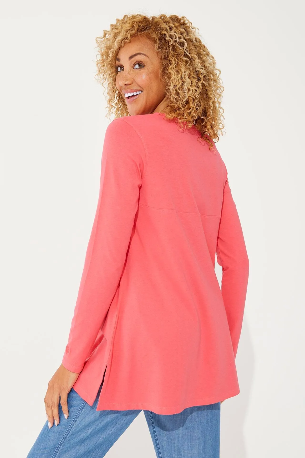 Women's Daybreak Swing Top  |  Radiant Coral