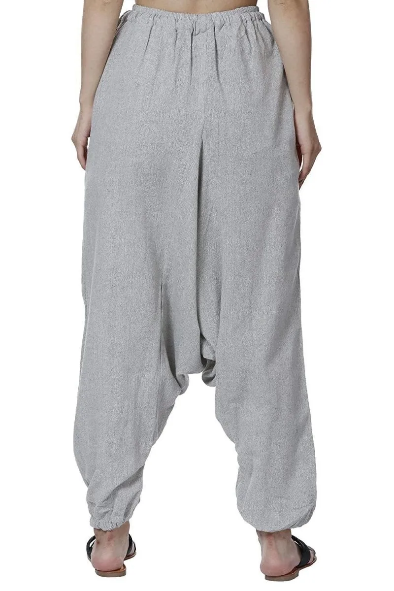 Women's Harem Pant | Melange Grey | Fits Waist Size 28" to 36"