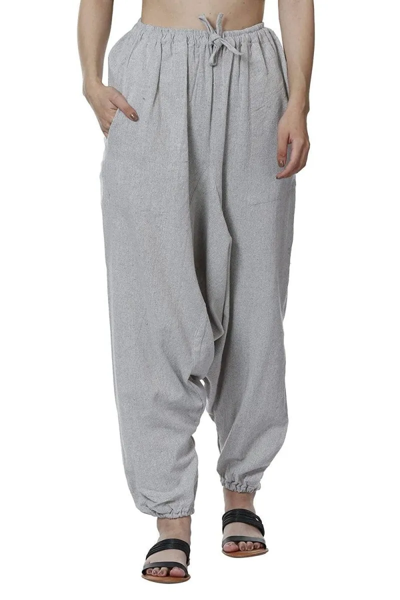 Women's Harem Pant | Melange Grey | Fits Waist Size 28" to 36"