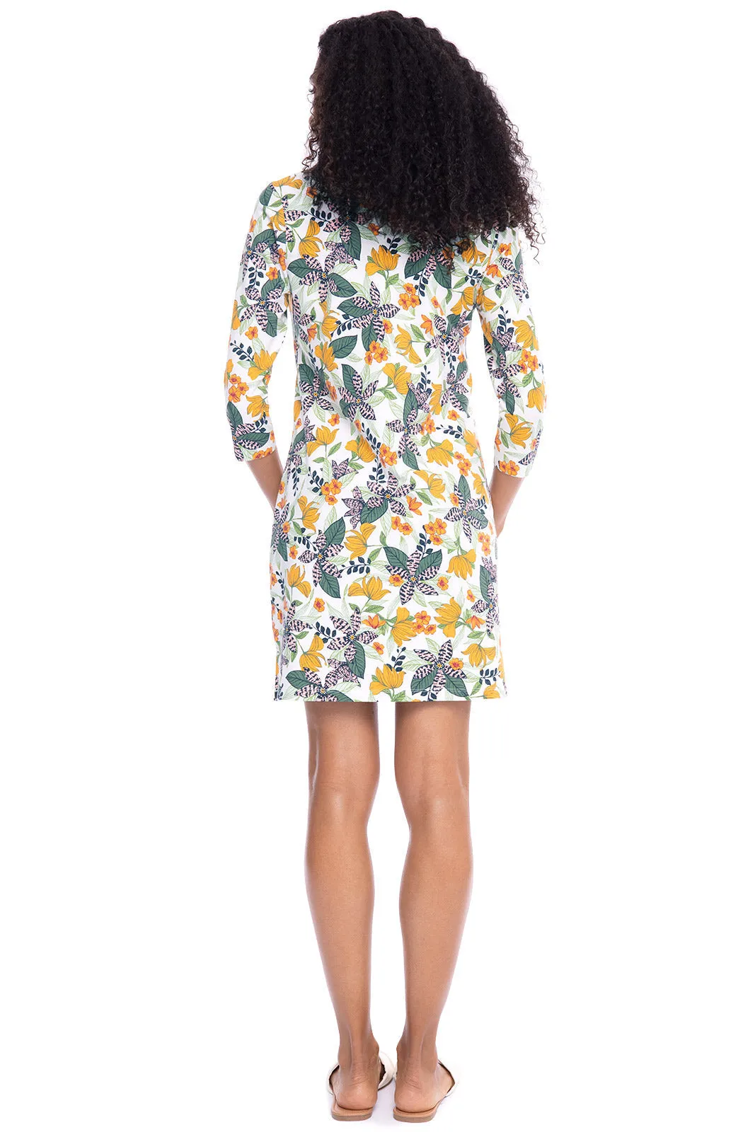 Women's Oceanside Tunic Dress  |  Apricot Crush Floral Paradise