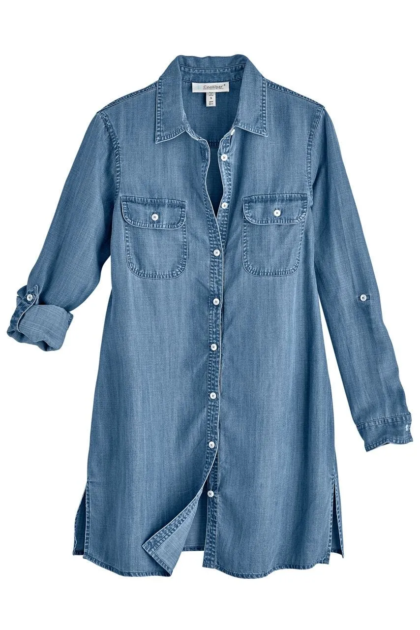 Women's Santa Rosa Chambray Tunic Top  |  Light Indigo Chambray