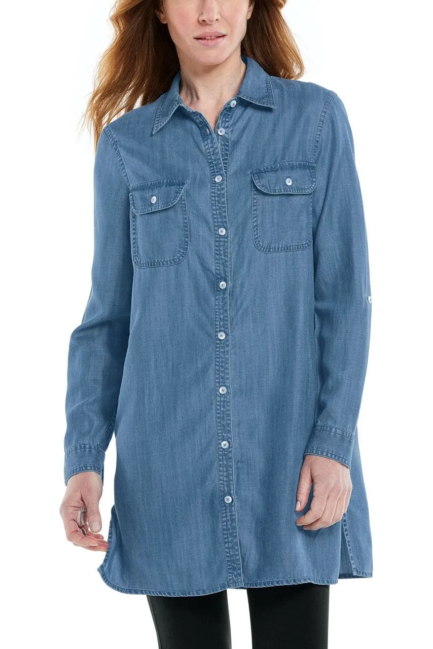 Women's Santa Rosa Chambray Tunic Top  |  Light Indigo Chambray