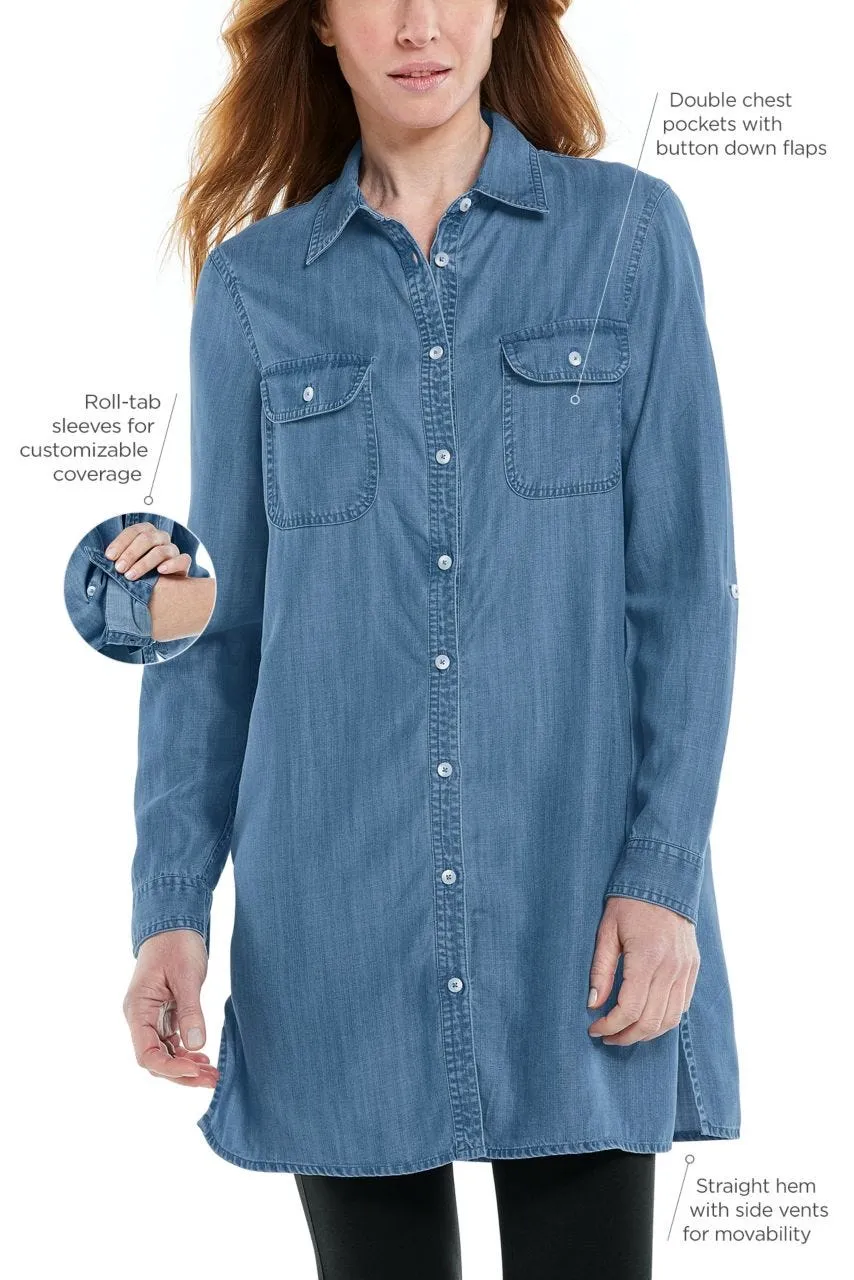 Women's Santa Rosa Chambray Tunic Top  |  Light Indigo Chambray