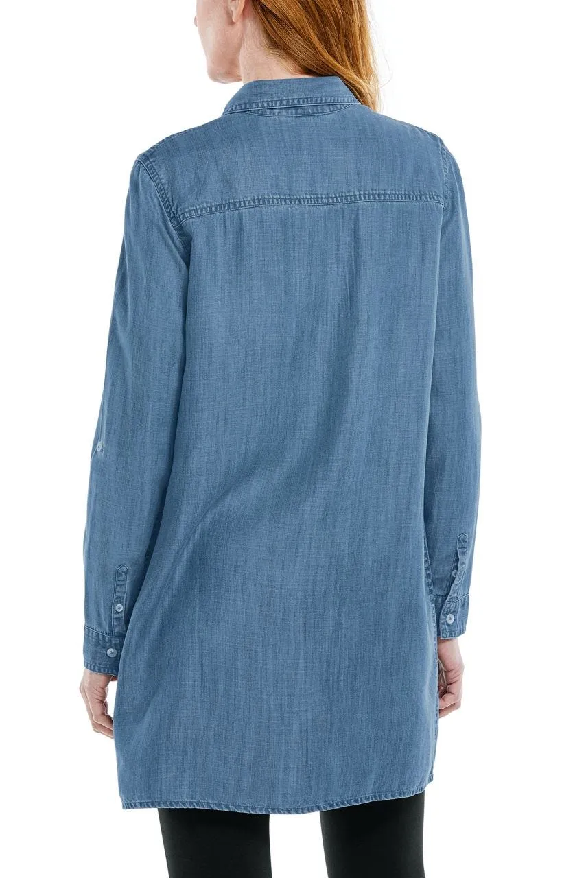 Women's Santa Rosa Chambray Tunic Top  |  Light Indigo Chambray