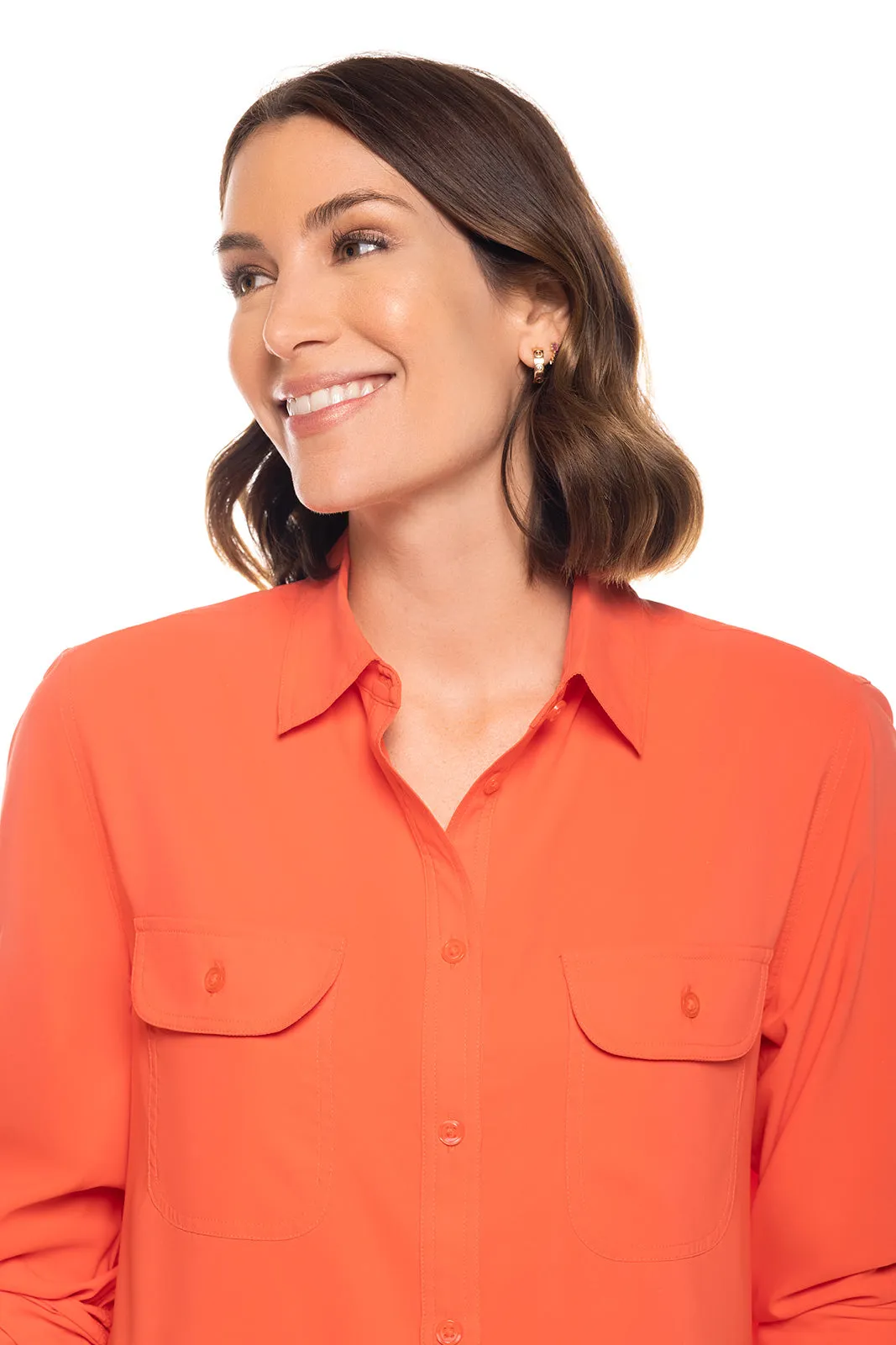 Women's Santorini Tunic Shirt  |  Vivid Coral