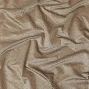 Wood brown synthetic brocade with same tone lurex in abstract design-D11352