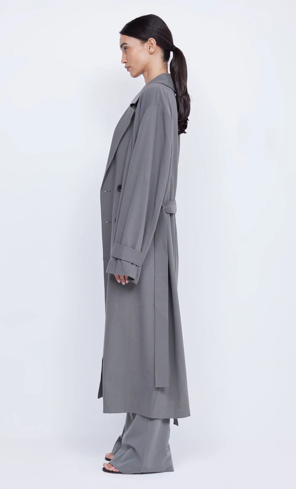 YVONNE TRENCH COAT - ELEPHANT GREY