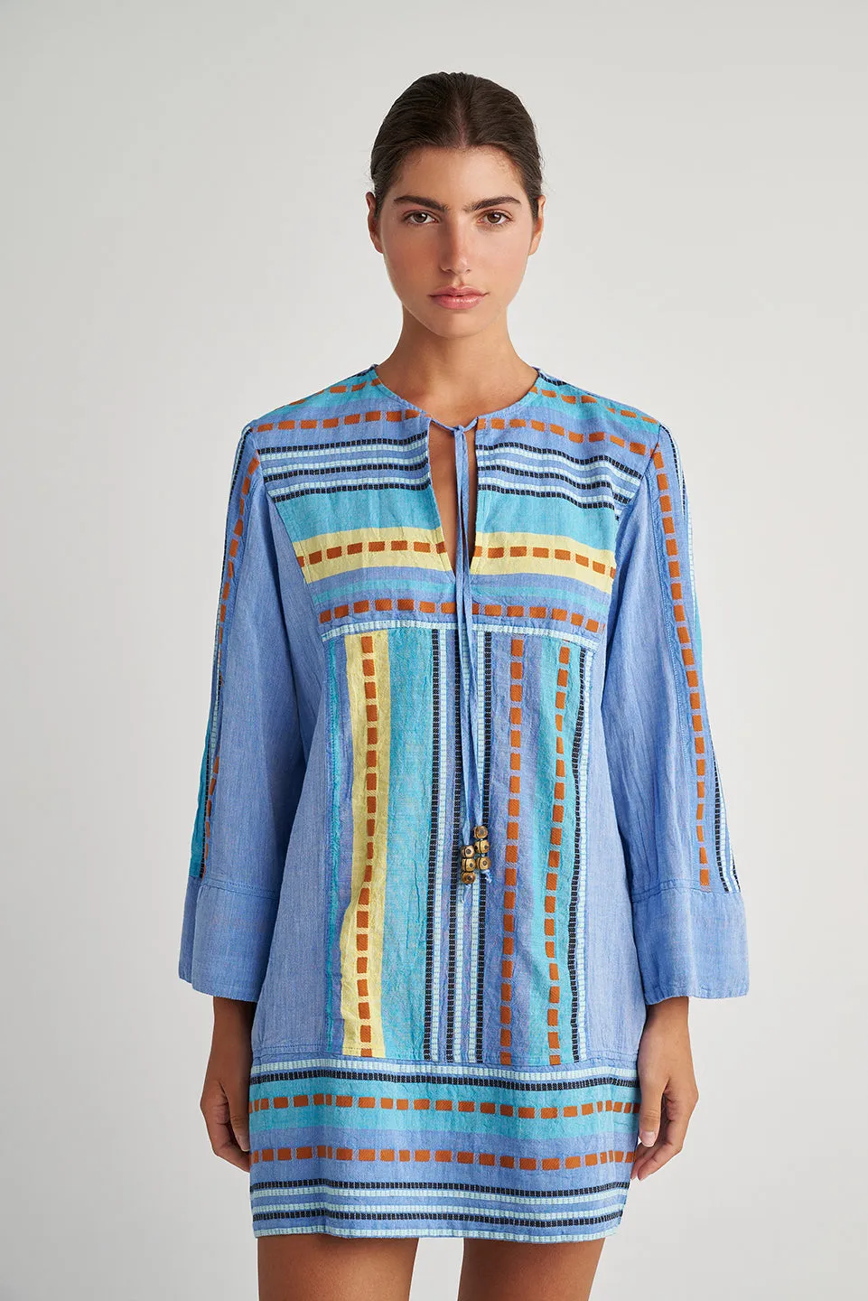 Zakar Tunic Dress in Alonissos Blue