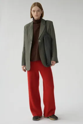 ZIGGA KNIT PANTS - CARDINAL RED - SILK/CASHMERE